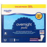 Equate Women's Overnight Incontinence Pads, Ultimate Absorbency (52 Count), Compare to Tena®