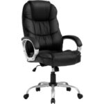Ergonomic Office Chair,Computer Desk Chair High Back PU Leather Executive Rolling Task Adjustable Chair with Lumbar Support Headrest Armrest Swivel