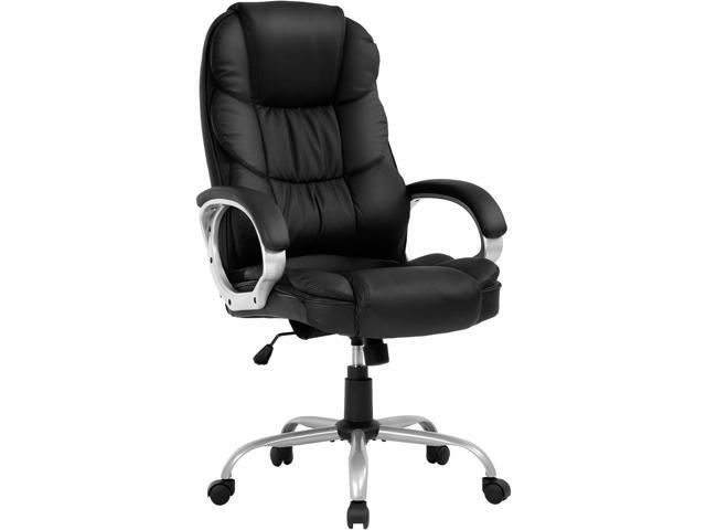 Ergonomic Office Chair,Computer Desk Chair High Back PU Leather Executive Rolling Task Adjustable Chair with Lumbar Support Headrest Armrest Swivel