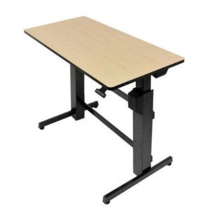 Ergotron 24-271-928 WorkFit-D, Sit-Stand Adjustable-Height Desk - Birch Surface