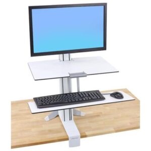 Ergotron - 33-350-211 - WorkFit-S Sit-Stand Workstation w/Worksurface+, LCD LD Monitor, White