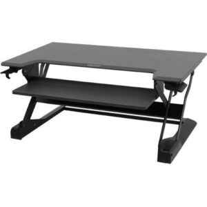 Ergotron 33-406-085 WorkFit-TL, Sit-Stand Desktop Workstation (Black with grey surface)
