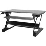Ergotron - 33-418-085 - Ergotron WorkFit-TL, Sit-Stand Desktop Workstation - TAA Compliant Version - Dark Gray Rectangle
