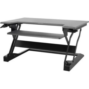 Ergotron - 33-418-085 - Ergotron WorkFit-TL, Sit-Stand Desktop Workstation - TAA Compliant Version - Dark Gray Rectangle