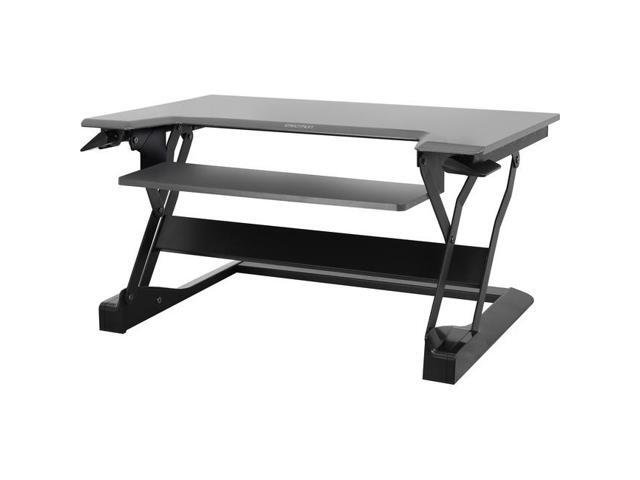 Ergotron - 33-418-085 - Ergotron WorkFit-TL, Sit-Stand Desktop Workstation - TAA Compliant Version - Dark Gray Rectangle