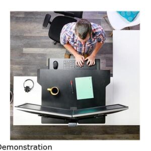 Ergotron 33-467-921 WorkFit-TX Standing Desk Converter, Sit-Stand Desk Workstation - Height-Adjustable Keyboard