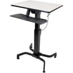 Ergotron WorkFit-C 24-215-085 Single LD Sit-Stand Workstation Computer Cart