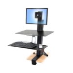 Ergotron WorkFit-S Sit-Stand Workstation w/Worksurface LCD HD Monitor Aluminum