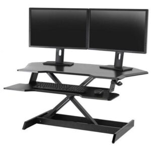 Ergotron WorkFit-TX Standing Desk Converter, Sit-Stand Desk Workstation - Height-Adjustable Keyboard (33-467-921)