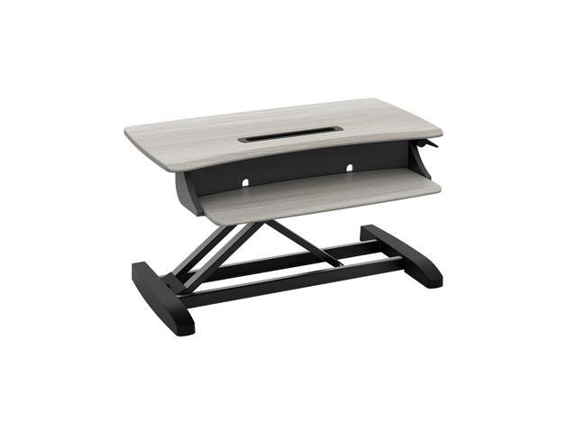 Ergotron WorkFit-Z Mini Adjustable Standing Desk Converter Gray Woodgrain (33-458-917) 33458917