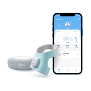 eufy Baby S320 Smart Sock Baby Monitor with 2.4 GHz Wi-Fi, Track Sleep Patterns, Naps, Heart Rate, and Blood Oxygen Levels, Soft and Comfortable, for Babies 0-18 Months, No...