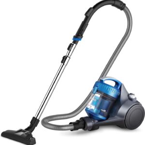 Eureka Whirlwind 2.5L Large Capacity Dust Cup, Bagless Canister Vacuum Cleaner NEN110C Lightweight Corded Vacuum Cleaner for Carpets and Hard Floors, Blue