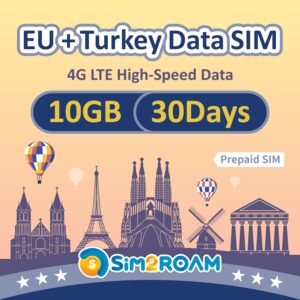 Europe Prepaid SIM Card | 30 Day Use | 12GB of 5G/4G Speed Data | Unlimited Calls & SMS | Use in The UK, Switzerland & 30+ EU Countries | Plug & Go - NO Activation Needed!