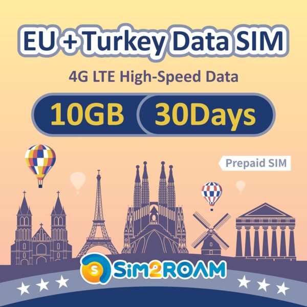 Europe Prepaid SIM Card | 30 Day Use | 12GB of 5G/4G Speed Data | Unlimited Calls & SMS | Use in The UK, Switzerland & 30+ EU Countries | Plug & Go - NO Activation Needed!