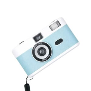 Exclusive Offers, Half Frame Film Camera 35MM Retro Film Camera Reusable HD Gift Camera Focus- Built-in Flash Easy To Use. Film AAA Battery Are Not Included | Abs, Blue, MIANHT