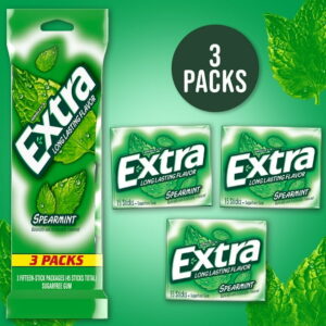 Extra Spearmint Sugar Free Chewing Gum - 15 Ct (3 Pack)