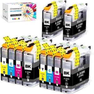 F FINDERS&CO Ink Cartridges Replacement for Brother LC203 LC201 LC201XL LC203XL Ink to Work with Brother MFC-J460DW J480DW J485DW J680DW J880DW J885DW