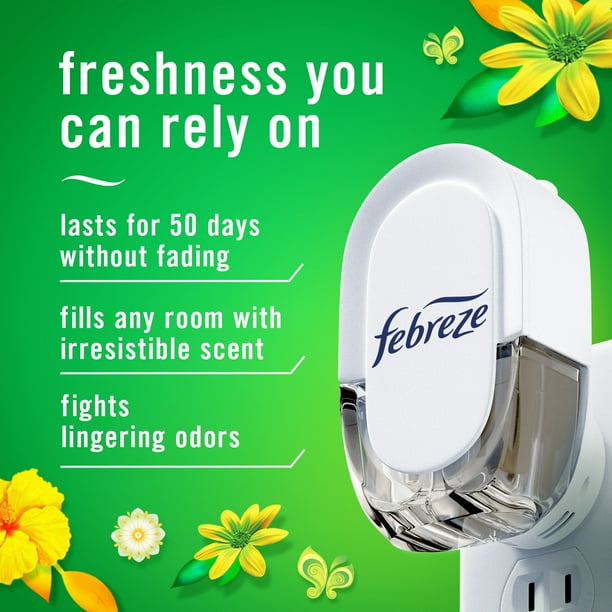 Febreze Plug In Air Freshener, Odor-Fighting Scented Oil Refill, Gain Scent, 2 Refills