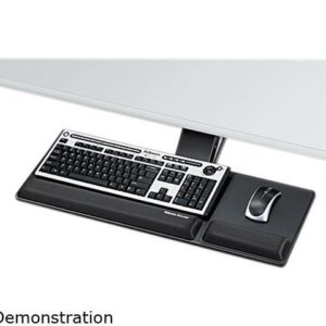 Fellowes 8017801 Designer Suites Compact Keyboard Tray, 19 x 9-1/2, Black