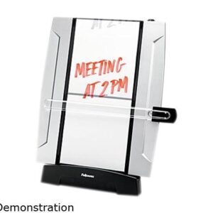 Fellowes 8033201 Office Suites Freestanding Desktop Copyholder, 150 Sheet Capacity, Black/Silver