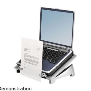 Fellowes 8036701 Office Suites Laptop Riser Plus, Copyholder, 15 1/8 x 11 3/8 x 6 1/2, Black