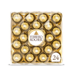 Ferrero Rocher, 24 Count, Premium Milk Chocolate Hazelnut, Chocolates for Gifting, 10.6 oz