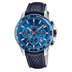 Festina Timeless Chronograph Blue Dial Quartz 100M Men's Watch F20561-3