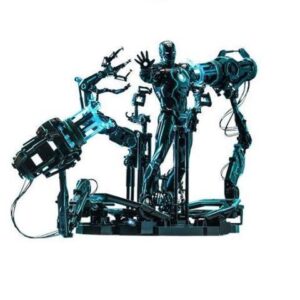 Figure Hot Toys MMS672D50 - Marvel Comics - Iron Man 2 - Neon Tech Iron Man & Suit-Up Gantry Standard Version