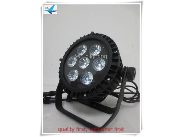 (Flycase) Outdoor Led Par 7x18w 6in1 RGBWA UV Par Led Waterproof Cast Aluminum Dmx Lyre Wash Led Par IP65 For Wedding Party Show