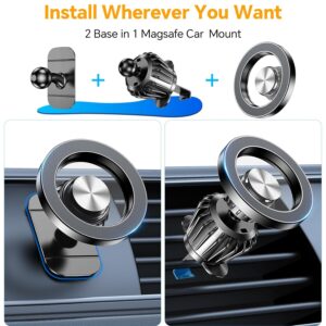 for Magsafe Car Mount【20 Strong Magnets 】Magnetic Phone Holder for Car Phone Holder Mount Dash【360°】Cell Phone Mount for Car Accessories,Car Mount for iPhone 16 Pro Max 15 14 13...