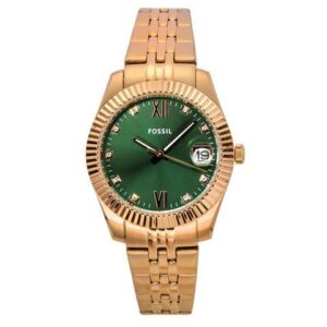 Fossil Scarlette Green Dial Casual Quartz Women's Watch ES5369