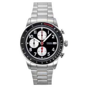 Fossil Sport Chronograph Stainless Steel Black Dial Quartz Men's Watch FS6045