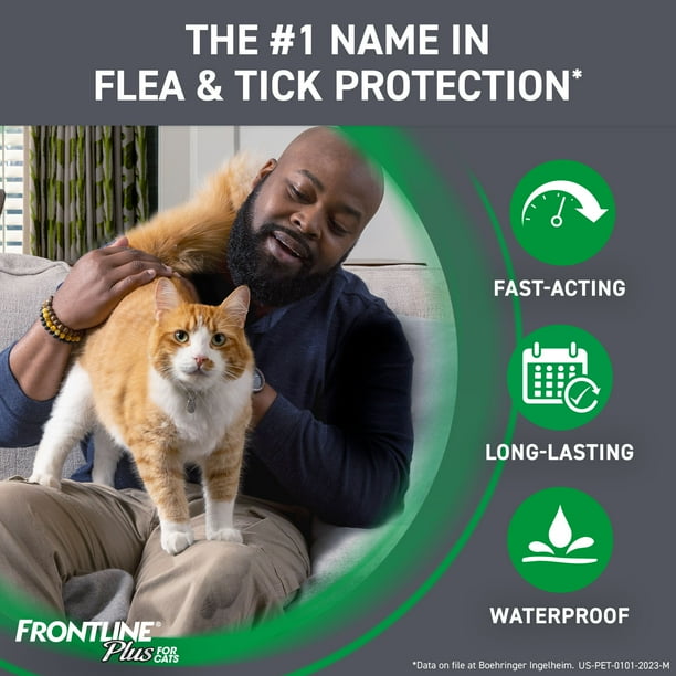 FRONTLINE Plus For Cat & Kitten Flea & Tick Spot Treatment, 8 Count