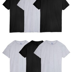 Fruit of the Loom Men's Crew Tee Undershirts, Moisture Wicking & Tag Free, Also Available in Big & Tall