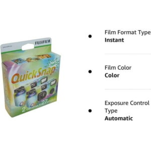 Fujifilm 7130786 QuickSnap 400 Disposable Flash Camera Pack of 2