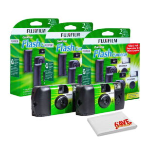 FUJIFILM QuickSnap Flash 400 One-Time-Use Disposable Camera Bundle (3x 2 Pack)