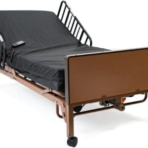 Fully Electric Hospital Bed Set - Foam Mattress and Half Rails Included - Enhanced Comfort and Convenience