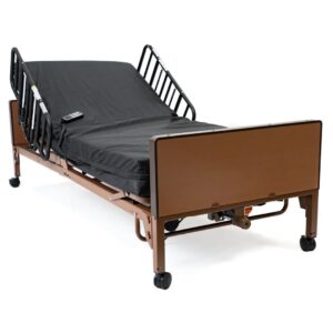 Fully Electric Hospital Bed Set - Foam Mattress and Half Rails Included - Enhanced Comfort and Convenience