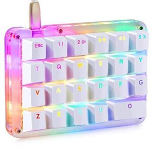 Fully programmable mechanical keyboard Customizable gaming keyboard 23 keys Macro key RGB backlight One-handed small keyboard Shot cut key DIY
