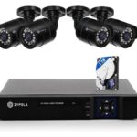 Gadpiparty 1080p 8 Channel 4 Camera Outdoor Wired Security CCTV System, 130 ft Infrared Night Vision