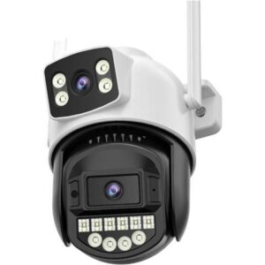 Gadpiparty 10MP 5K WiFi Surveillance Camera 8M Dual Lens AI Human Detect Auto-Cruise P2P 5Ghz WiFi Outdoor Security PTZ IP Camera(AU Plug,10MP NO SD