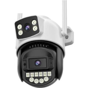 Gadpiparty 10MP 5K WiFi Surveillance Camera 8M Dual Lens AI Human Detect Auto-Cruise P2P 5Ghz WiFi Outdoor Security PTZ IP Camera(U/K,8MP Add 32G