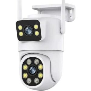 Gadpiparty 10MP Dual Lens Tuya WiFi Camera PTZ Outdoor 4K Dual Screen Security Camera Auto Tracking Monitoring Video Surveillance(U/K,8MP Add 32G