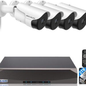 Gadpiparty 130°Ultra Wide-Angle & 2-Way Audio Outdoor Wired Security Camera System, Home Video Surveillance & Security Cameras Systems