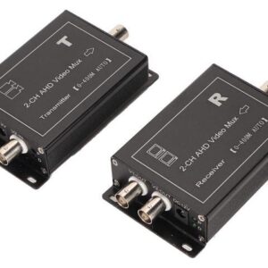 Gadpiparty 2 Channel Video Multiplexer 400m Support AHD CVBS, Plug and Play, Hot Swap Camera Multiplexer for Real Time Transmission