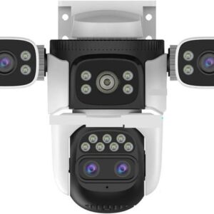 Gadpiparty 20MP 10X Zoom Four Screens WiFi IP Camera Outdoor 10K Four Lens PTZ Human Auto Tracking Surveillance Cameras(A/U,10K 10xZoom Add 32G)