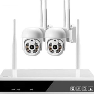 Gadpiparty 3MP 8CH PTZ Security Camera System 2304 * 1296 POE NVR Kit CCTV Outdoor Metal White H.265X Video Surveillance IP Camera Set (Size : 2T,