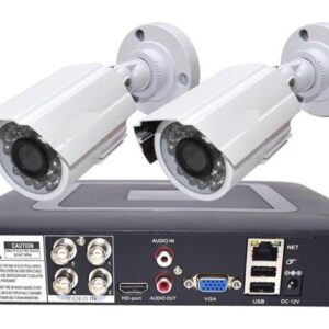 Gadpiparty 4CH DVR CCTV System 2PCS Cameras 1080P 2MP Video Surveillance 4CH 5 in 1 DVR Infrared AHD 1200 TVcamera Security System Kit (Size : None,