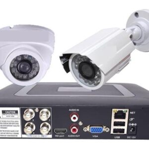 Gadpiparty 4CH DVR CCTV System 2PCS Cameras 1080P 2MP Video Surveillance 4CH 5 in 1 DVR Infrared AHD 1200 TVcamera Security System Kit (Size : None,
