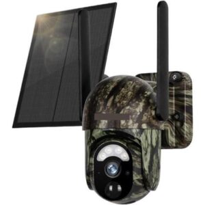 Gadpiparty 4G SIM Solar Security Cameras Outdoor 2K HD Video Surveillance Color Night Vision Human/Animal Detection(4G Version Add 128G)